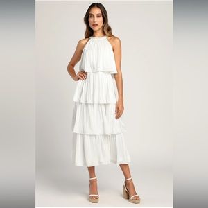 Lulu’s White Tiered Dress
